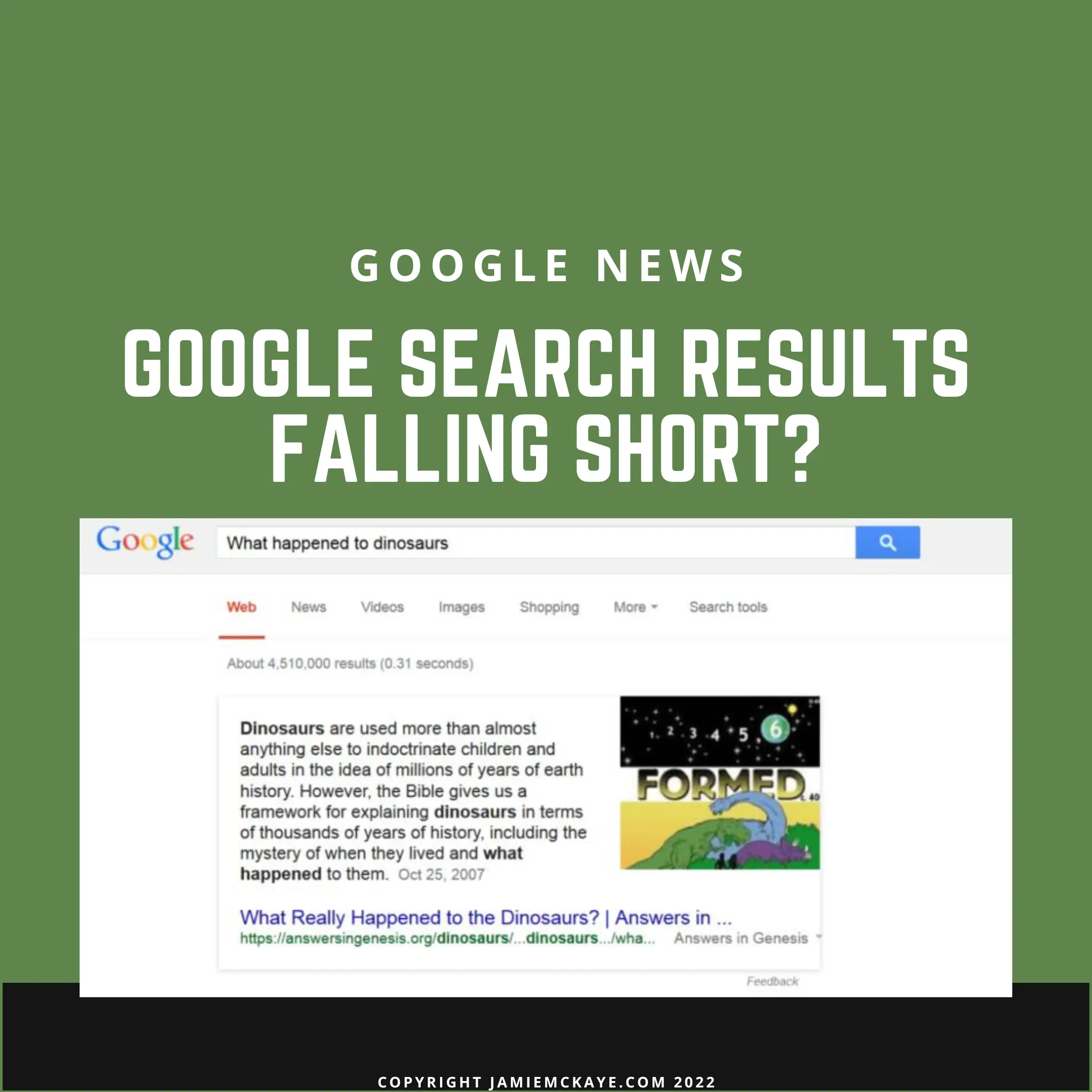 banner for if google is falling short in search